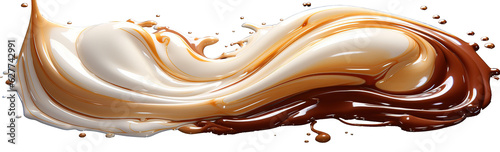 melted chocolate on a trans...