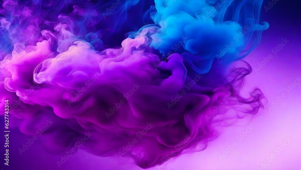 Blue Purple Pink Abstract Background. Colorful Background with Smoke Effect