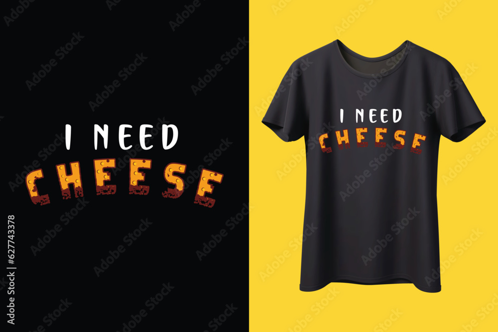 The cheese t-shirt design features a vibrant and eye-catching illustration of various types of cheese. The design is centered around the word The cheese t-shirt design features a vibrant and eye-catching illustration of various types of cheese. The design is centered around the word