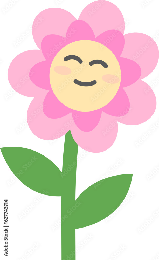 Cute Flower Character Illustration