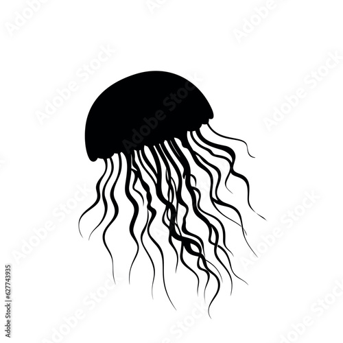 Jellyfish icon vector. Sea life illustration sign. Ocean symbol or logo.
