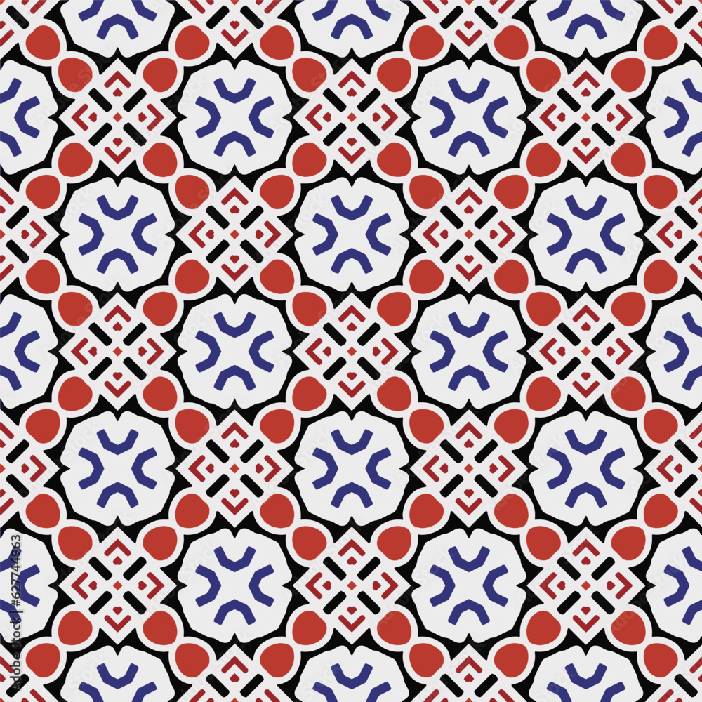 Geometric ornament in ethnic style.Seamless pattern with abstract shapes, repeat tiles.Repeat design for fashion, textile design, on wall paper, wrapping paper, fabrics and home decor. Geometric ornament in ethnic style.Seamless pattern with abstract shapes, repeat tiles.Repeat design for fashion, textile design, on wall paper, wrapping paper, fabrics and home decor.
