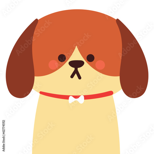 hand drawing cartoon puppy. cute animal icon