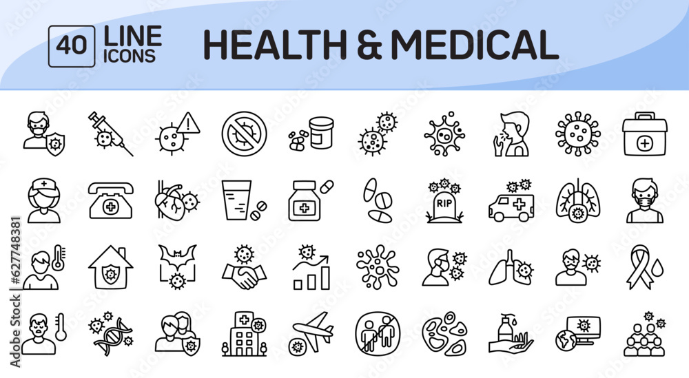 Health & Medical Line Icons Pack Vol 3