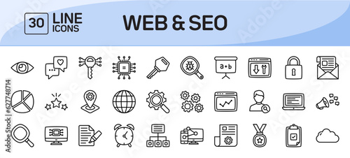 Web and Seo Line Icons Pack Vol 2