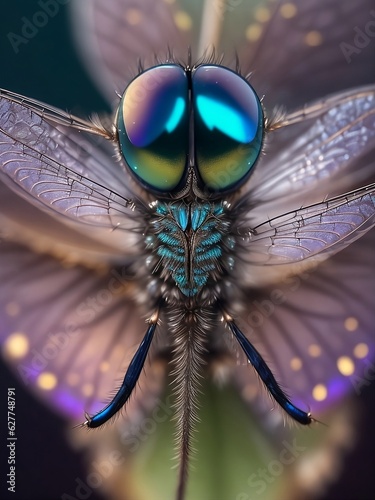 Magnifying Nature's Beauty: A Macro View of the Fly © Lahirux