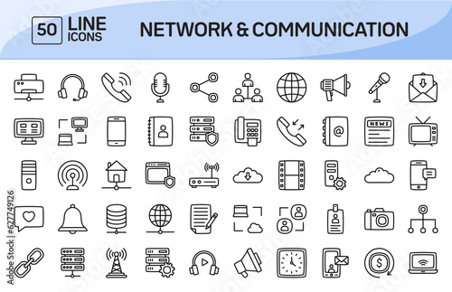 Network and Communication Line Icons Pack Vol 1