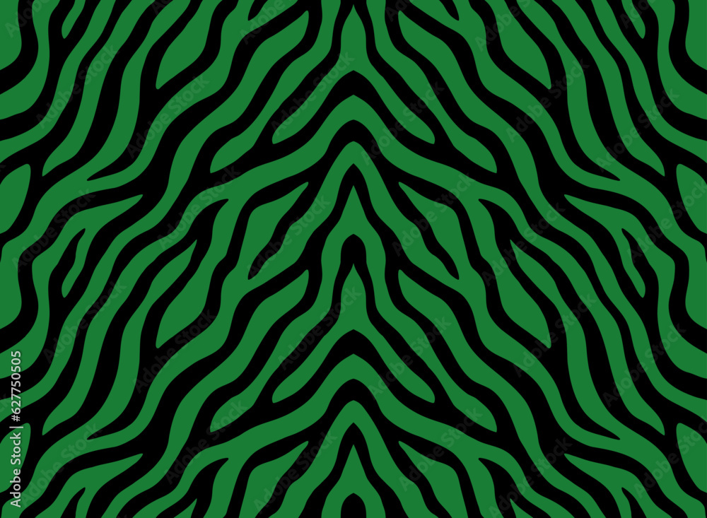 Zebra stripes seamless pattern. Black and green Zebra stripes seamless pattern. Black and green