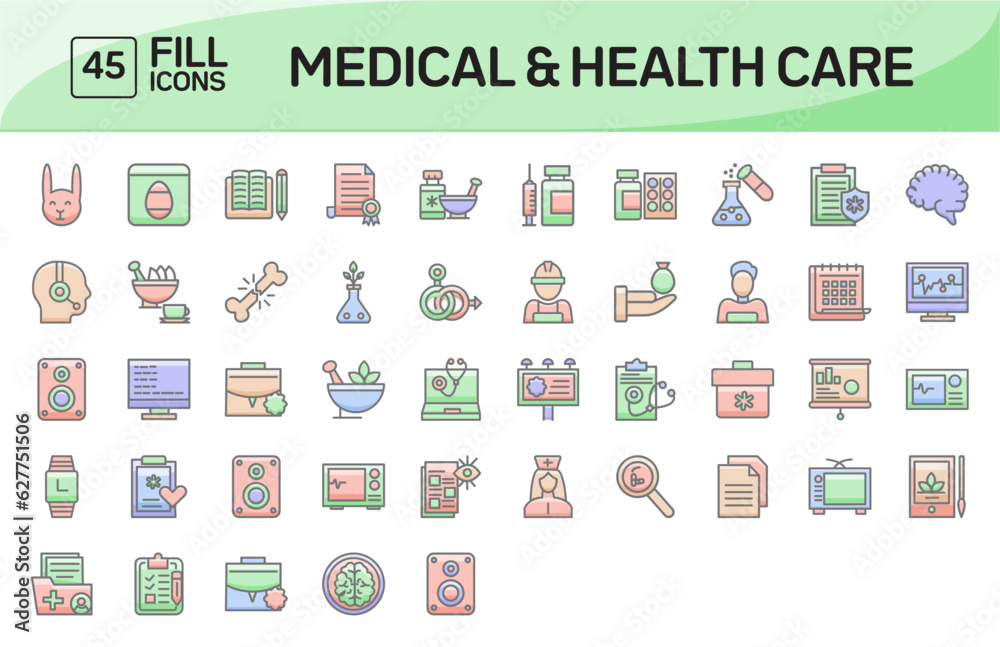 Medical and Health Care Awesome Color Outline Icons Pack Vol 1 Medical and Health Care Awesome Color Outline Icons Pack Vol 1