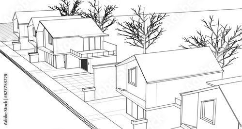 house sketch drawing