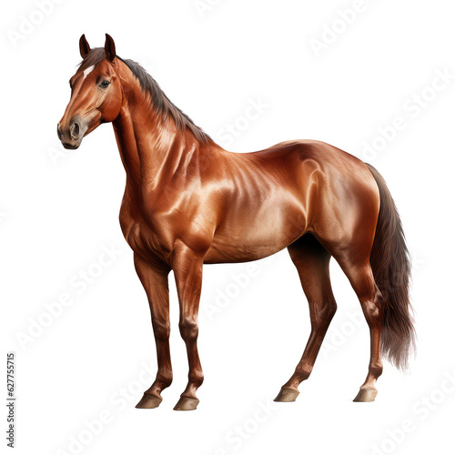 brown horse isolated on white © Tidarat