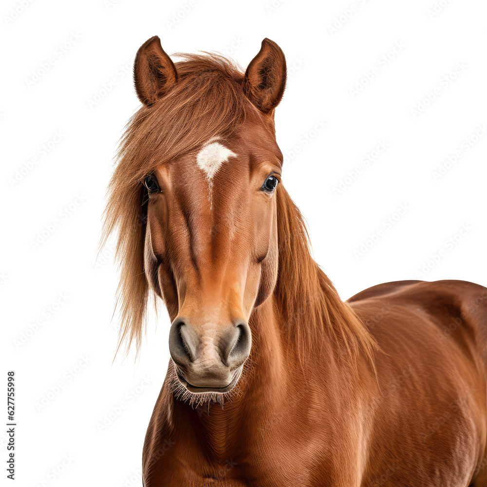 brown horse isolated on white brown horse isolated on white