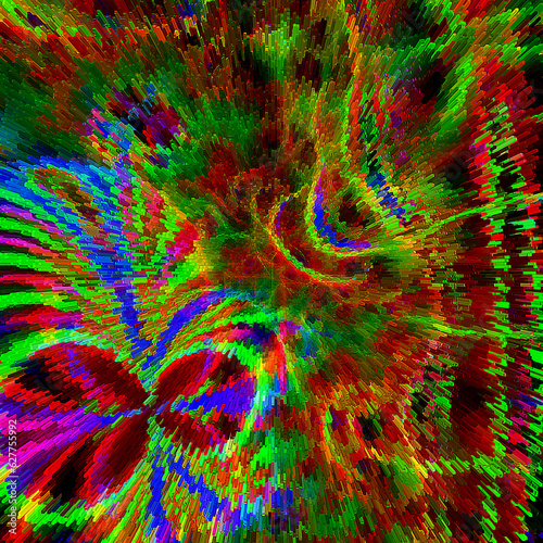 Fototapeta Naklejka Na Ścianę i Meble -  Abstract fractal illustration, concept art for poster, flyer, banner background, video background, billboards, pattern, art print, or design element.