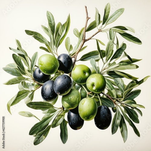 Olive Branch Corner Decoration with Twisted Stems