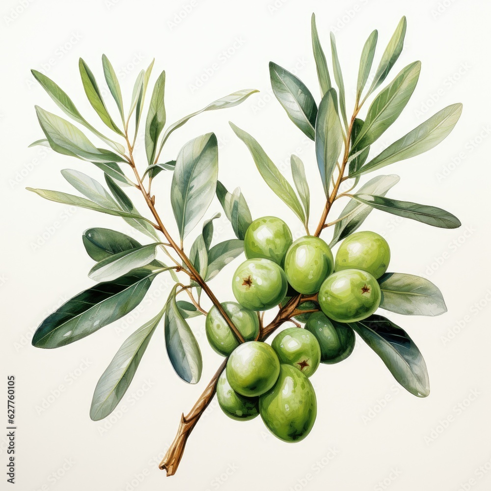 Olive Branch Corner Decoration with Twisted Stems Olive Branch Corner Decoration with Twisted Stems