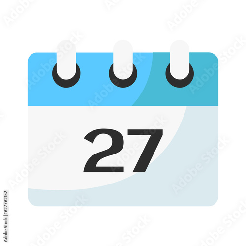 Calendar icon symbol isolated on transparent background