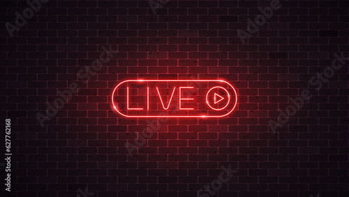 live neon glowing sign. Vector illustration