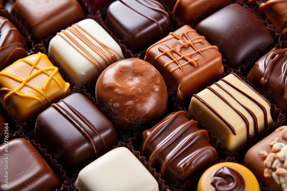 close up of chocolate candy close up of chocolate candy