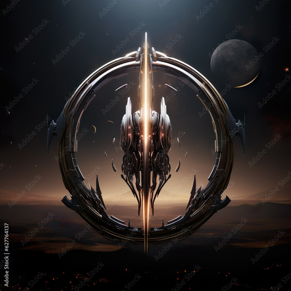 Sci-fi themed stylish logo with a futuristic feeling Sci-fi themed stylish logo with a futuristic feeling