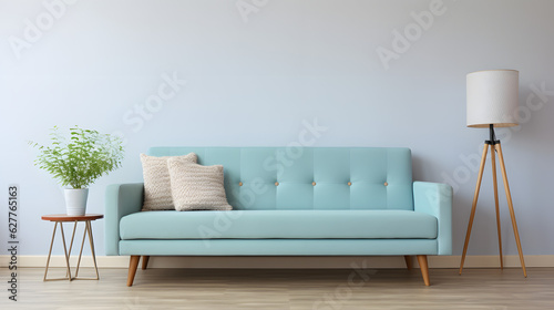 Blue sofa. Generative AI
