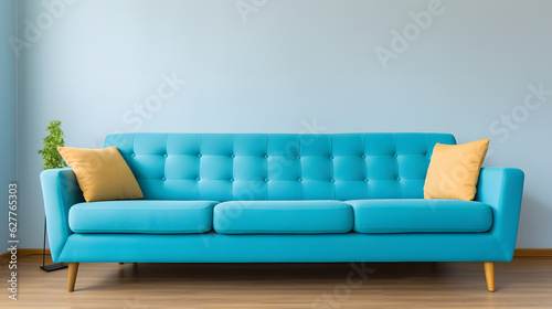 Blue sofa. Generative AI