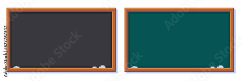 School blackboard vector illustration. School blackboard dark and green. School blackboard illustration, education.