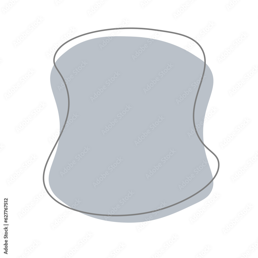 Aesthetic Blob Element with Line Aesthetic Blob Element with Line