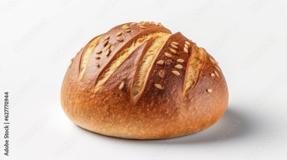 fresh loaf bread on a isolated white background