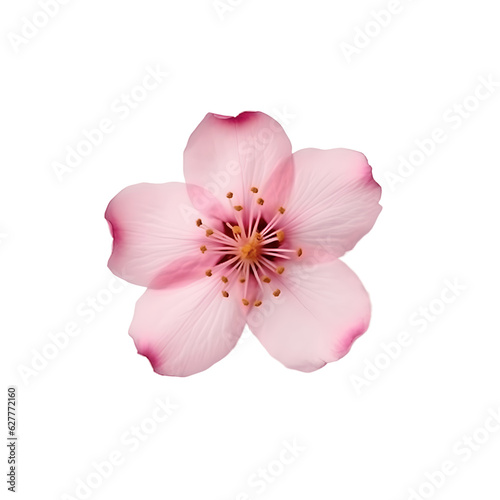 Pink sakura flower isolated on transparent background