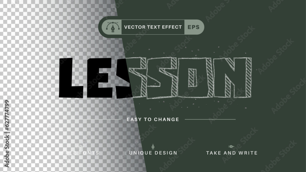 School Board - Editable Text Effect, Font Style
