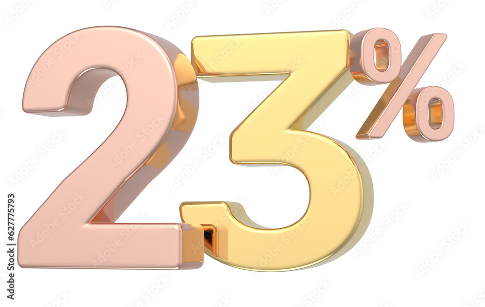 Number Gold 3D Render Number Gold 3D Render