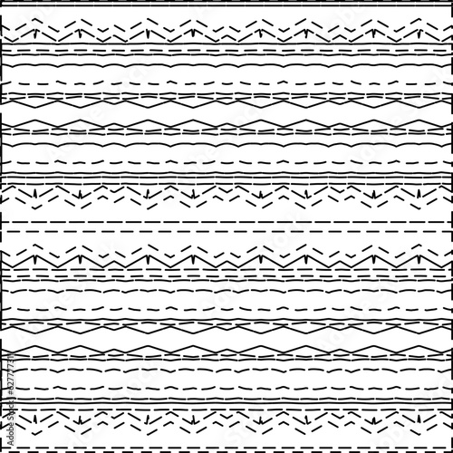 Dashes lines. Grunge texture. Black and white pattern. Abstract background for web page, textures, card, poster, fabric, textile.
