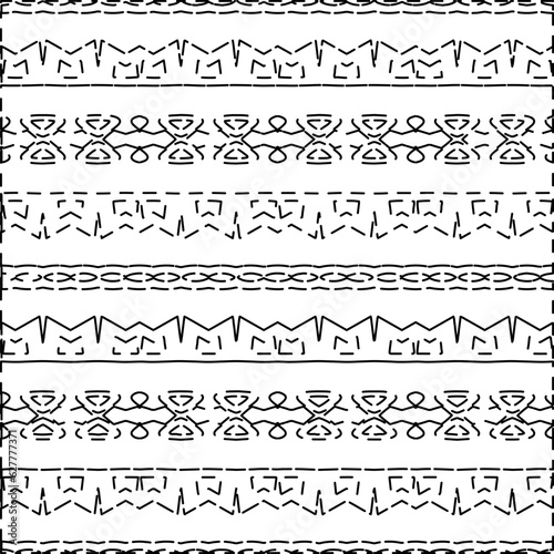 Dashes lines. Grunge texture. Black and white pattern. Abstract background for web page, textures, card, poster, fabric, textile.