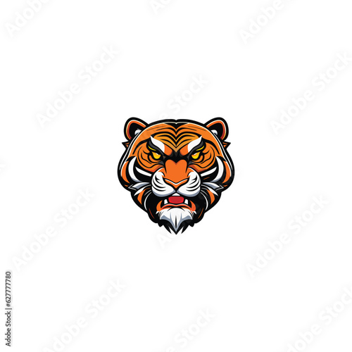 Fototapeta Naklejka Na Ścianę i Meble -  Tiger Mascot, Isolated vector logo illustration