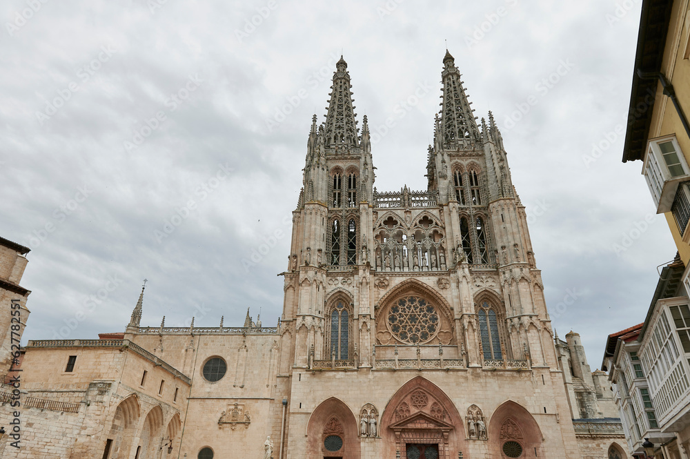 Exterior view of the Cathedral of Burgos, Castilla y Leon, Spain