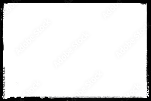 Old analog photo film frame of a vintage camera with transparent background (png image) usefult for design and template.	

