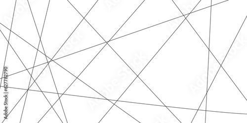 Black and white abstract random chaotic liens background. Geometric lines with banner design background.