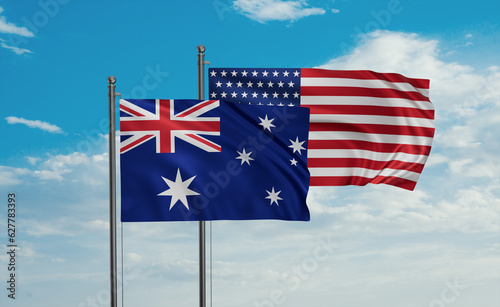 USA and Australia flags