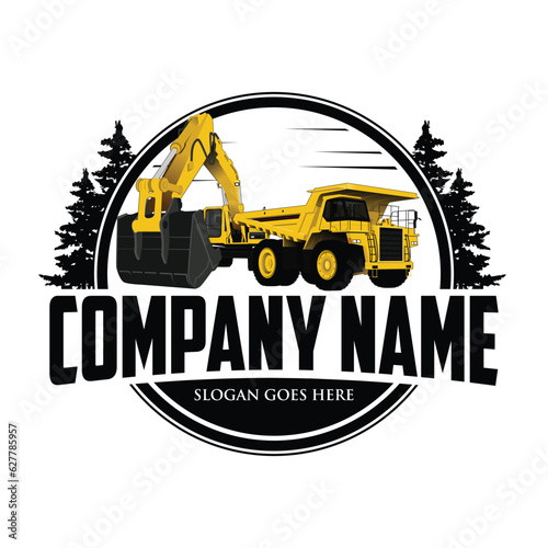 Heavy equipment logo design, for housing development, building repair, construction and procurement of heavy equipment