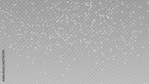 Realistic vector falling snowflakes background for Christmas banner of winter collection decoration isolated on transparent. Stock vector