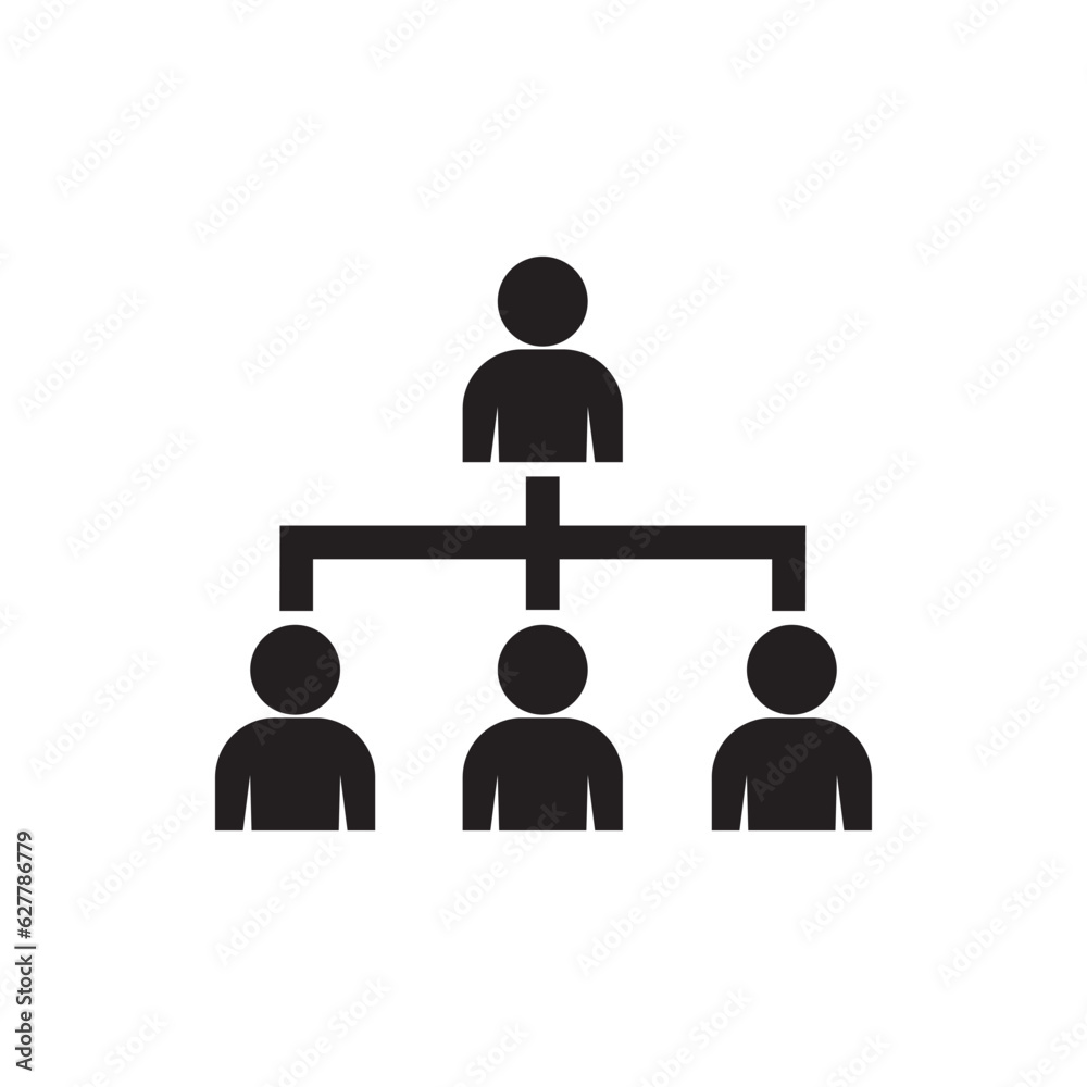 Organization icon on white background Organization icon on white background