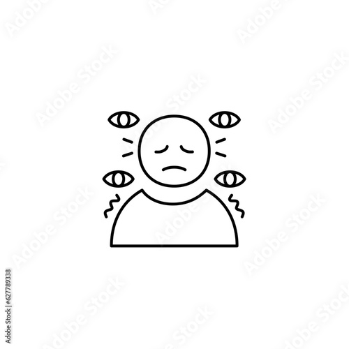 paranoia line icon