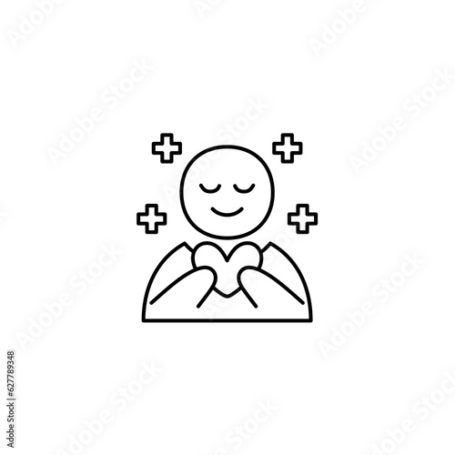 taking care bodies line icon