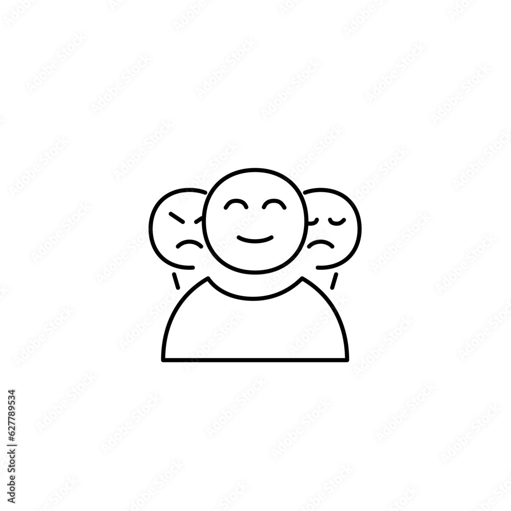 bipolar disorder line icon bipolar disorder line icon