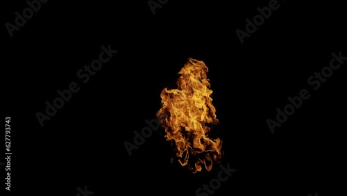 Wall Fire asset in 4K. Put something on fire with this realistic flame element with ease, using the transparant background. Variation 03