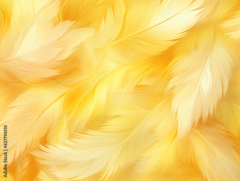 Yellow Feathers Background, Clean soft Illustration Yellow Feathers Background, Clean soft Illustration