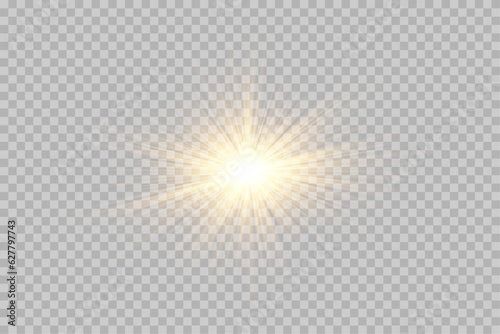 Obraz na płótnie Vector transparent sunlight special lens flare light effect