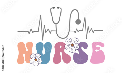 nurse Retro SVG Craft Design.