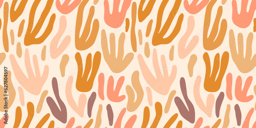Abstract organic shape seamless pattern. Botanical background. Matisse inspired decoration wallpaper. Floral backdrop. Abstract organic shape seamless pattern. Botanical background. Matisse inspired decoration wallpaper. Floral backdrop.
