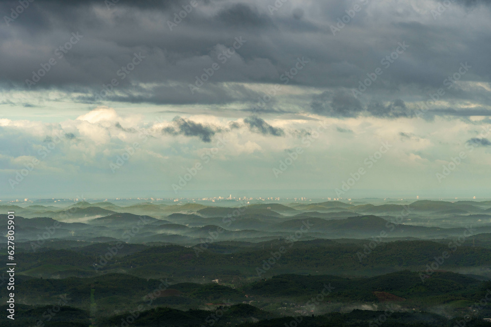 clouds over the mountains